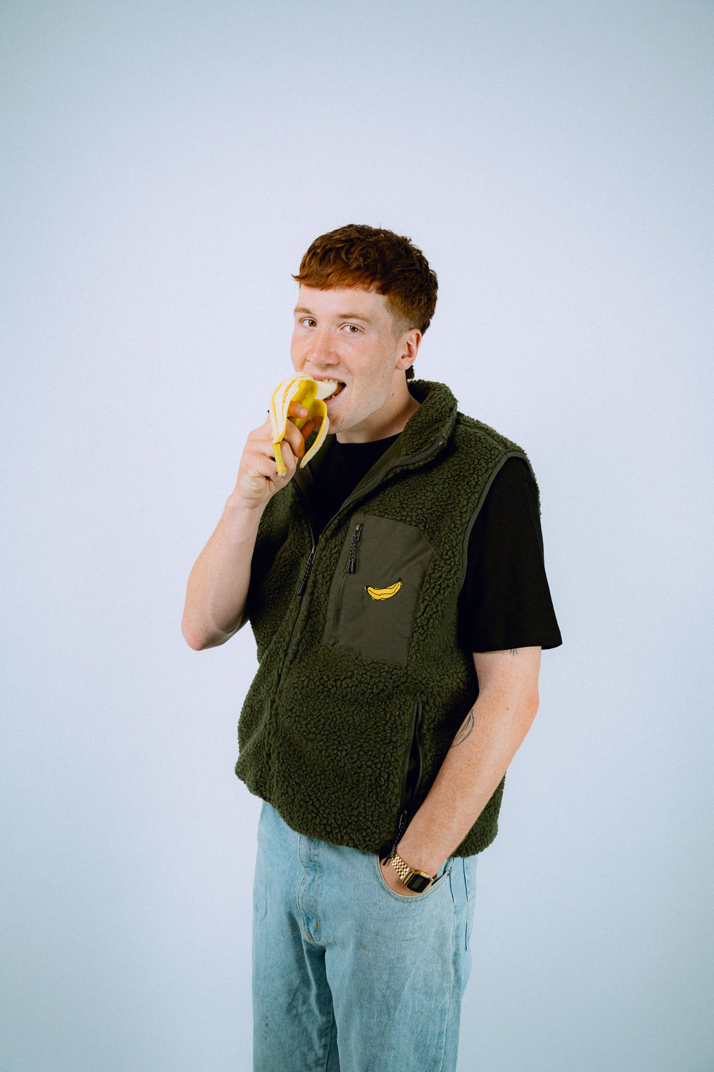 Banana | Sherpa Weste Dark Army