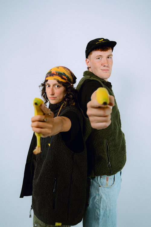 Banana | Sherpa Weste Schwarz